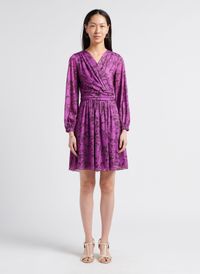 Max&co. - Robe courte à imprimé fleuri - Taille L - Violet