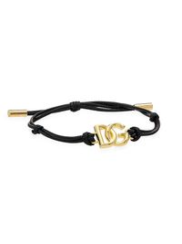 Men's DG Fabric Bracelet - Black Gold