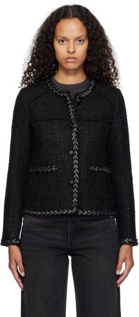 rag & bone Black Mirabelle Tweed Jacket