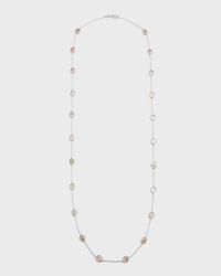 Sterling Silver Polished Rock Candy Long Confetti Necklace