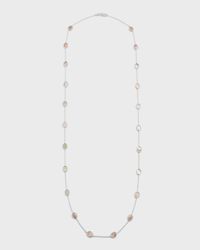 Sterling Silver Polished Rock Candy Long Confetti Necklace