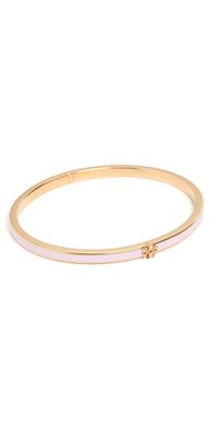 Tory Burch Thin Kira Enamel Bracelet Tory Gold/Pink Snow One Size