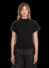 Saison 1865 - Top cintré manches courtes - Taille XL - Noir