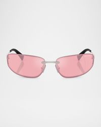 A50S Rimless Oval Metal Sunglasses