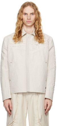 CARNET-ARCHIVE Off-White Distressed Wall Jacket