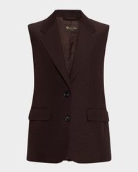 Cedric Textured Tussah Single-Breasted Vest