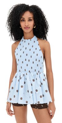 ROAME Wren Halter Top Sea Belle M