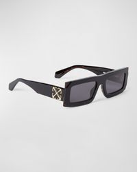 Men's Laurel Acetate Rectangle Sunglasses