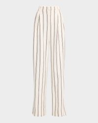 Charles Stripe Wide-Leg Pants