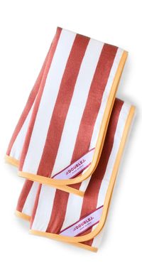 La DoubleJ Large Napkins Set of 2 Red and White One Size