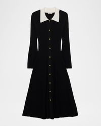 Philippa Long-Sleeve Ribbed Midi Dress