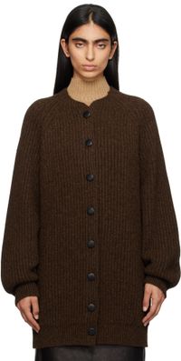 KHAITE Brown Jina Cardigan