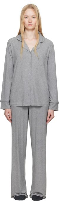 SKIMS Gray Soft Lounge Sleep Pyjama Set