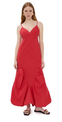 AnOnlyChild Lucia Slip Dress Red M