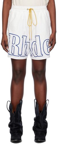 Rhude White Printed Shorts