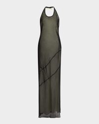 Strobe Halter Maxi Dress