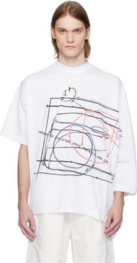 ALAINPAUL White Extended T-shirt