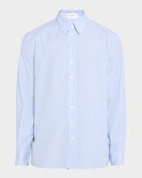 Men's Relaxed-Fit Cotton Stripe Sport Shirt