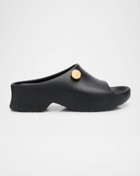 Pebble Foam Button Slide Sandals