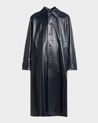 Patent Leather Long Trench Coat