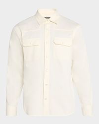 Men's Cotton and Linen Western Shirt