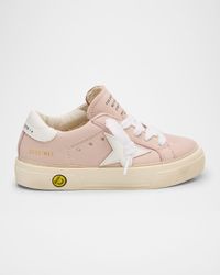 Girl's May Two Toned Leather Sneakers, Toddlers/Kids