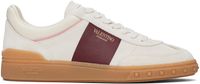 Valentino Garavani Baskets Upvillage blanc cassé à garnitures en cuir nappa