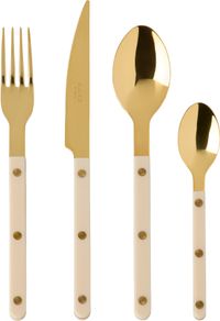 Sabre Gold & Off-White Bistrot Cutlery Set, 4 pcs