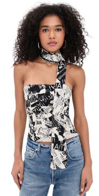 Lioness Island Bodice Top Newspaper M