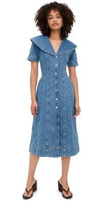 ALIGNE Sparrow Denim Midi Dress Light Wash 2