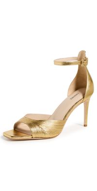 L'AGENCE Cici Sandals Gold Leather 5