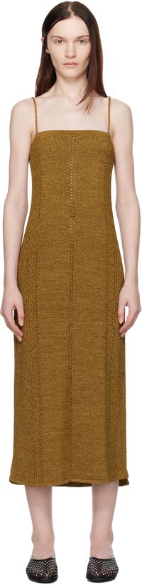 Proenza Schouler Brown Suki Midi Dress
