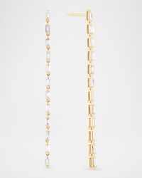 Baguette Diamond Linear Tennis Earrings