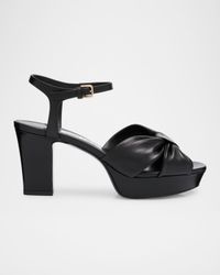 Heloise Leather Knot Platform Sandals