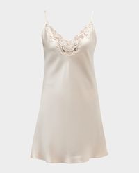 Bijoux Lace-Trim Silk Chemise