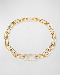 MOVE LINK 18K YELLOW GOLD DIAMOND BRACELET