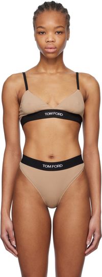 TOM FORD Beige Modal Signature Bra