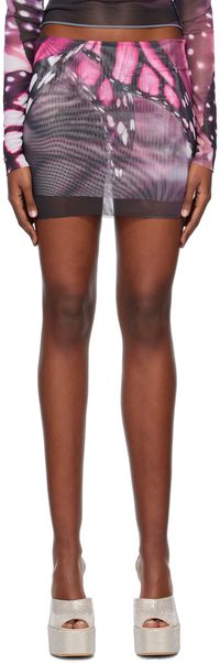 1XBLUE SSENSE Exclusive Pink Fly Away Miniskirt
