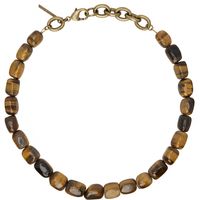 Dries Van Noten Brown Tiger-Eye Necklace
