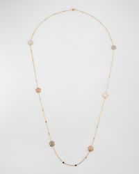 Ton Joli 18K Red Gold Moonstone Necklace with Diamonds