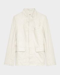 Veryn Crinkled Leather Jacket