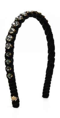 Lele Sadoughi Graduated Crystal Headband Jet One Size