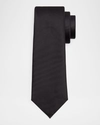 Men's Silk Twill Micro-Rib Solid Tie
