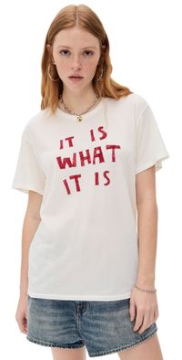 R13 It Is What It Is Boy Tee Ecru L