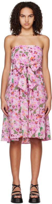 GANNI SSENSE Exclusive Pink Floral Cover Up