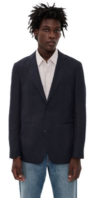 Orlebar Brown Garret Linen Blazer Night Iris S