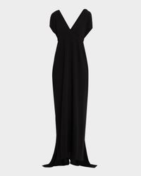 Clara Empire-Waist Drape Maxi Dress