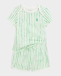 Boy's Striped Two-Piece Set, Size 3M-24M