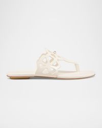 Jasmine Patent Cutout Thong Sandals