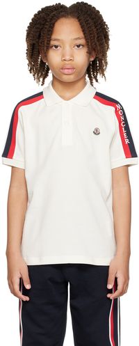 Moncler Enfant Kids White Woven Polo